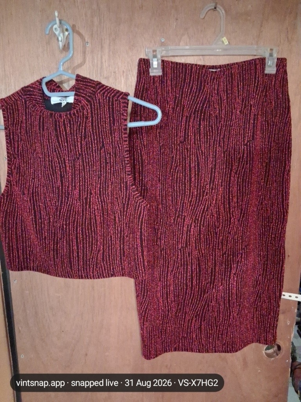 NYC Burgundy Textured Pencil Skirt